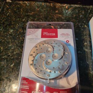 New, Pfister ThermoForce 6-Spray 5.5” Wall Mount Shower Head in Brushed Nickel